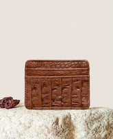 Premium Crocodile Style Genuine Leather Slim Card Holder for Men
