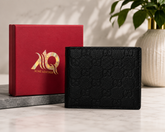 Premium Black Embossed Leather Wallet for Men | Luxury Slim & Stylish Wallet