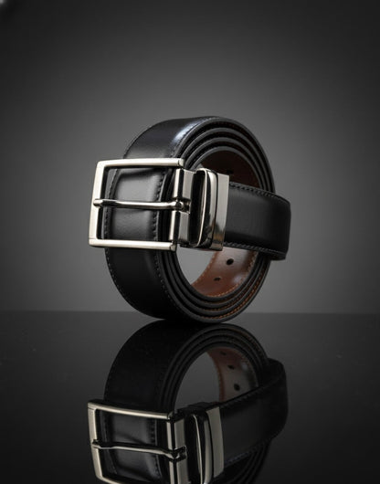 Men Premium Leather Belt – 2 in 1 Reversible | Formal & Casual Wear | Durable Metal Buckle