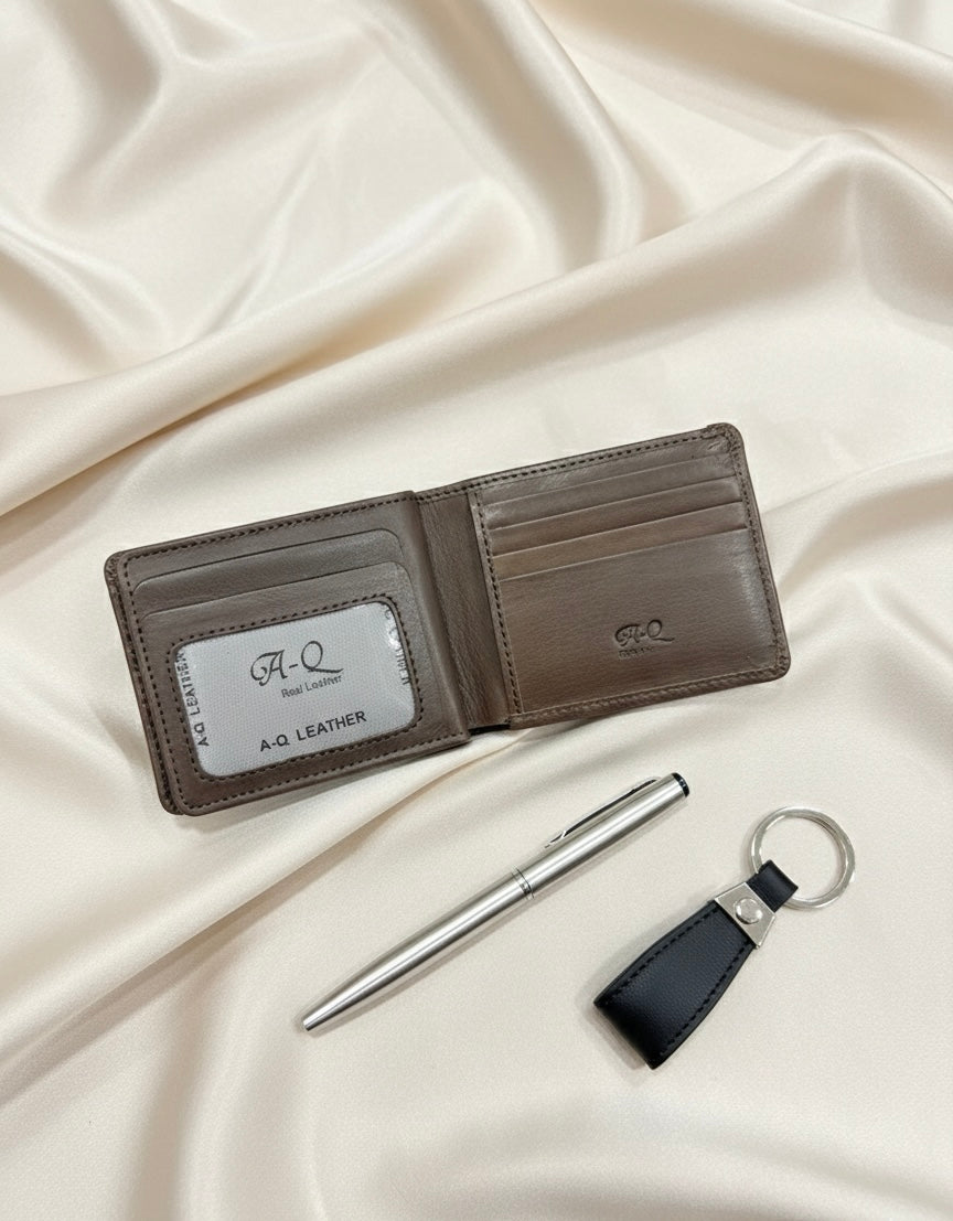 EliteCraft Genuine Leather Bifold Wallet for Men