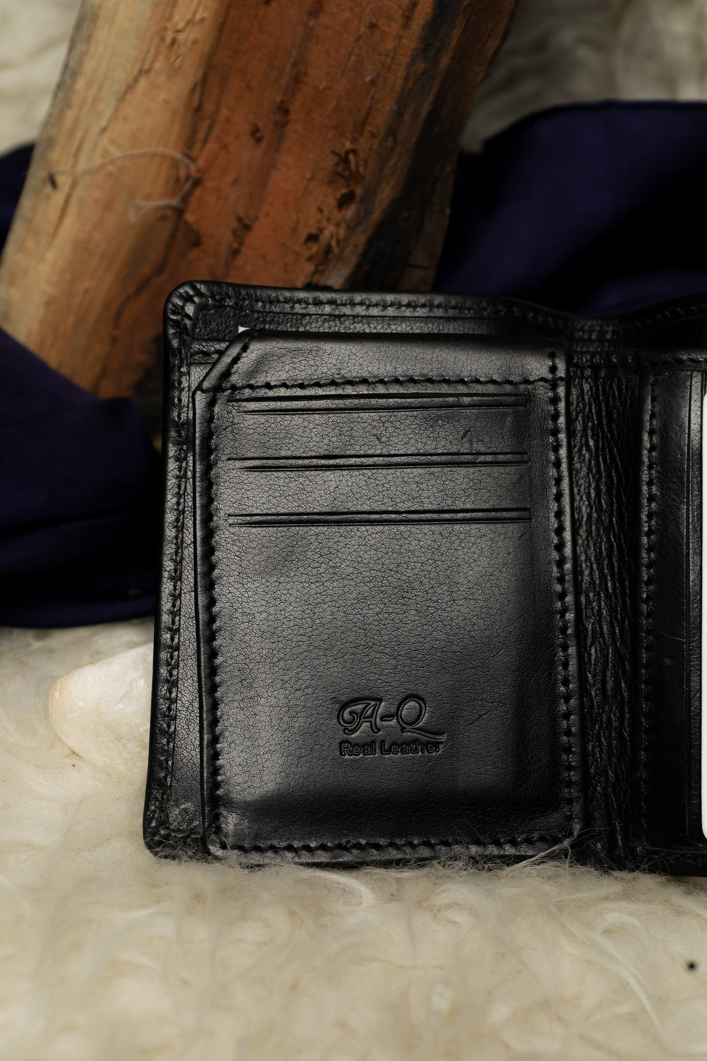 Book fold leather waller