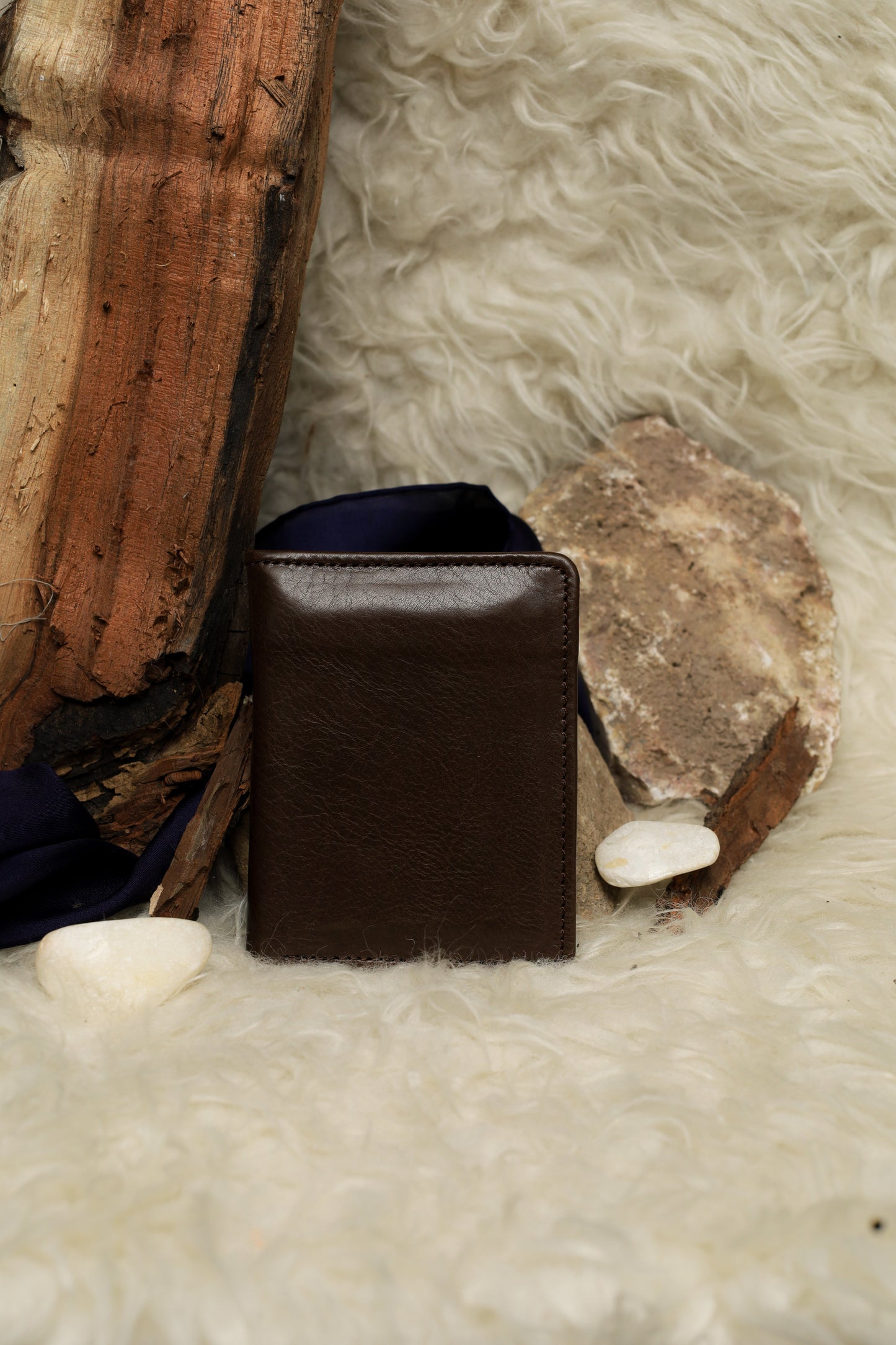 Book fold leather waller