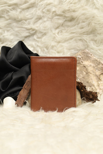 Book fold leather waller